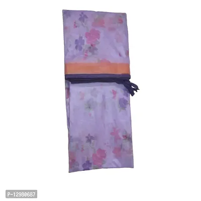 Pure Cotton Flower Print Mosquito Size Four Side Hanging 6 Feet x7 Feet Purple-thumb3