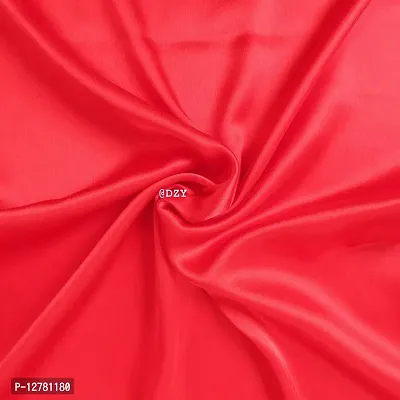 DZY 300 TC Satin Silk Pillow covers for Hair and Skin set of 2 pcs with free 3 pcs Scrunchiesfor Women, Regular Size -18.9 x 29Inches, Envelope Closure Color   Red-thumb4