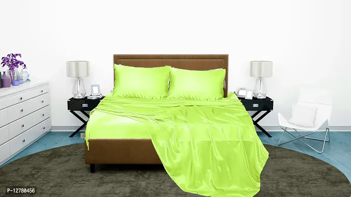 DZY 300 TC Satin Silk Pillow covers for Hair and Skin set of 2 pcs for Women, Regular Size -18.9 x 29Inches, Envelope Closure Color   Pastle Green-thumb3