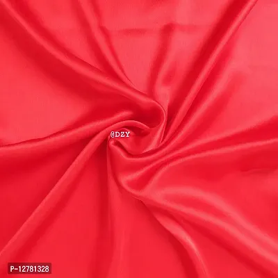 DZY 600 TC Satin Silk Pillow covers for Hair and Skin set of 2 pcs with free 3 pcs Scrunchiesfor Women, Regular Size -18.9 x 29Inches, Envelope Closure Color   Red-thumb4