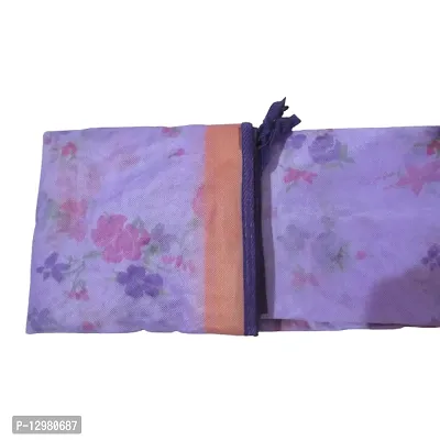 Pure Cotton Flower Print Mosquito Size Four Side Hanging 6 Feet x7 Feet Purple-thumb4