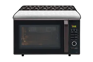 Da Anushi Full Closure Microwave Oven Top Cover for Samsung 28L MC28H5025VK Convection Microwave Oven with PVC Attractive Digital Prints/Dustproof/Water Resistant-Grey White Flower-thumb4