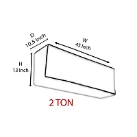 Da Anushi Split AC Cover Indoor Unit for 2 Ton Capacity AC, All Weather Cover/Attractive Digital Prints/Dustproof/Water Resistant AC Cover (Black Flower)-thumb3