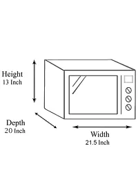 Da Anushi Full Closure Microwave Oven Top Cover for LG 28L MC2846SL Convection Microwave Oven with PVC Attractive Digital Prints/Dustproof/Water Resistant-Grey White Flower-thumb3