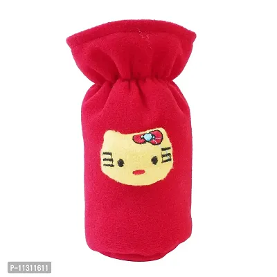 DA Anushi Soft Plush Stretchable Baby Feeding Bottle Cover Easy to Hold Strap with Cute Animated Cartoon| Suitable for 60-125 Ml Feeding Bottle(Yellow-Dark Red)-thumb4