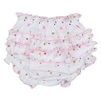 Da Anushi Washable & Reusable Pack of 3 Cotton Fabric Frill Panties/Inner Wear/Bloomer Underwear/Panties for 0-3 Months Baby Girls (Small)-thumb2