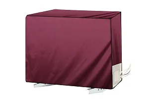 Da Anushi Split AC Cover Set of Indoor and Outdoor Unit for 2 Ton Capacity Attractive Digital Prints/Dustproof/Water Resistant (Maroon Flower)-thumb4