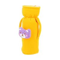 Da Anushi Soft Plush Stretchable Baby Feeding Handle Bottle Cover with Attractive Cartoon Design & Easy to Hold Strap for Newborn Babies, Suitable for 125-250 ML Bottle (Pack of 2, BabyPink Yellow)-thumb3