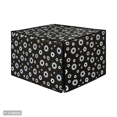 Da Anushi Full Closure Microwave Oven Top Cover for LG 28L MC2846SL Convection Microwave Oven with PVC Attractive Digital Prints/Dustproof/Water Resistant-Black Flower-thumb4