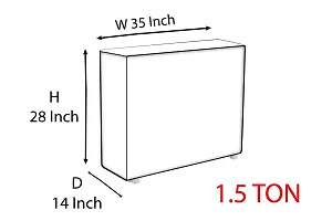 Da Anushi Split AC Cover Outdoor Unit for 1.5 Ton Capacity AC, All Weather Cover/Dustproof/Water Resistant (Grey)-thumb2