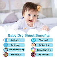 Da Anushi Baby Care Baby Bed Protector Sheet with Ultra Absorbance/Waterproof Cotton Cushioned Plastic Sleeping Mat-Pack of 1+3 (1 Plastic Sheet & 3 Cotton Sheet)-Pink-thumb4