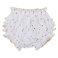 Da Anushi Washable & Reusable Pack of 3 Cotton Fabric Frill Panties/Inner Wear/Bloomer Underwear/Panties for 0-3 Months Baby Girls (Small)-thumb3