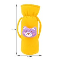 Da Anushi Soft Plush Stretchable Baby Feeding Handle Bottle Cover with Attractive Cartoon Design & Easy to Hold Strap for Newborn Babies, Suitable for 125-250 ML Bottle (Pack of 3)-thumb3