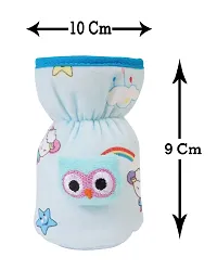 Da Anushi Soft Plush Stretchable Baby Feeding Bottle Cover with Easy to Hold Strap for Newborn/Toddler Babies - Cute Attractive Teddy Cartoon-Pack of 2 Small (Blue, Pink, 60-125 Ml)-thumb3