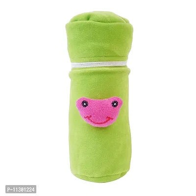 Da Anushi Soft Plush Stretchable Baby Feeding Bottle Cover with Attractive Cartoon Design & Easy to Hold Strap for Newborn Babies-Pack of 3 | Suitable for 130-250 ML (BabyPink,Pink,Green)-thumb4