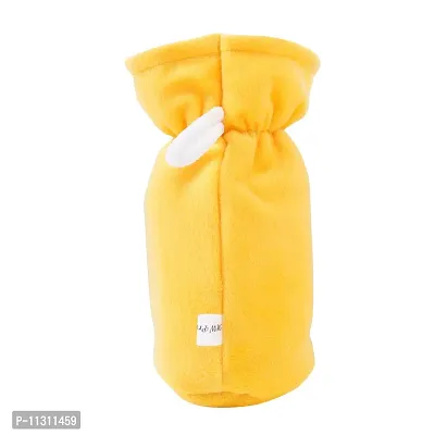 DA Anushi Soft Plush Stretchable Baby Feeding Bottle Cover Easy to Hold Strap with Cute Animated Cartoon| Suitable for 60-125 Ml Feeding Bottle(Orange-Yellow)-thumb5