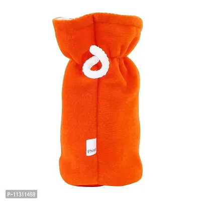 DA Anushi Soft Plush Stretchable Baby Feeding Bottle Cover Easy to Hold Strap with Cute Animated Cartoon| Suitable for 60-125 Ml Feeding Bottle(Orange-Yellow)-thumb3