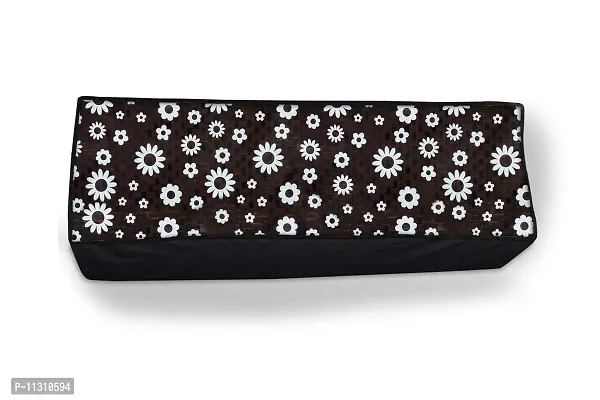 Da Anushi Split AC Cover Indoor Unit for 2 Ton Capacity AC, All Weather Cover/Attractive Digital Prints/Dustproof/Water Resistant AC Cover (Black White Flower)-thumb5