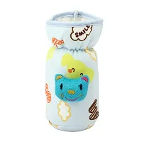 Da Anushi Soft Plush Stretchable Baby Feeding Bottle Cover with Easy to Hold Strap for Newborn/Toddler Babies - Cute Attractive Teddy Cartoon-Pack of 2 Small (Blue, Pink, 60-125 Ml)-thumb2