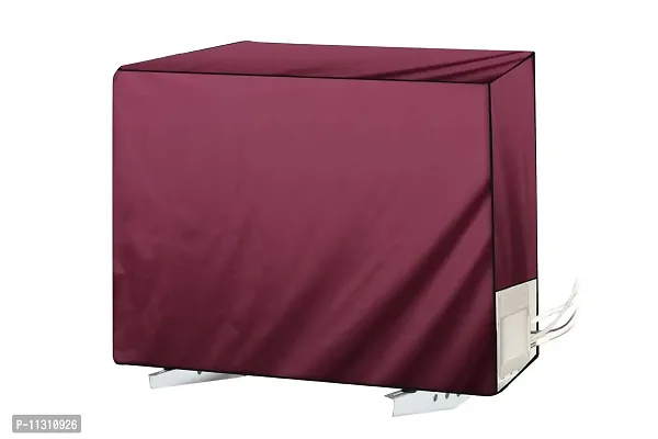 Da Anushi Split AC Cover Outdoor Unit for 1.5 Ton Capacity AC, All Weather Cover/Dustproof/Water Resistant (Maroon)