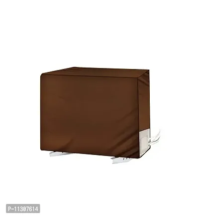 Da Anushi Split AC Cover Set of Indoor and Outdoor Unit for 2 Ton Capacity Attractive Digital Prints/Dustproof/Water Resistant (Brown Checkered)-thumb5