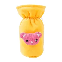 DA Anushi Soft Plush Stretchable Baby Feeding Bottle Cover Easy to Hold Strap with Cute Animated Cartoon| Suitable for 60-125 Ml Feeding Bottle(Orange-Yellow)-thumb3