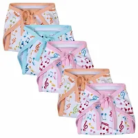 Da Anushi Printed Cotton Hosiery Washable & Reusable Adjustable Cloth Diaper Nappy With Insert Cushioned Padded Langot Nappy Tying Langot For Babies- Pack of 5 (Medium, Multicolor)-thumb1