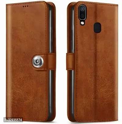 A Flip Cover for Samsung Galaxy M10s Brown Dual Protection