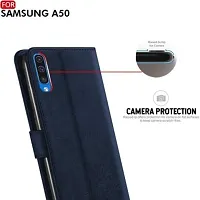 A Flip Cover for Samsung Galaxy A50 Blue Dual Protection-thumb4