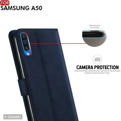 A Flip Cover for Samsung Galaxy A50 Blue Dual Protection-thumb5