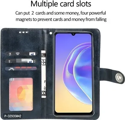 A Flip Cover for Realme C30 Blue Dual Protection-thumb3