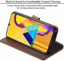 A Flip Cover for Samsung Galaxy M21 Brown Dual Protection Pack of 1-thumb2