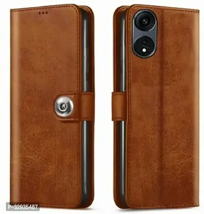 A Flip Cover for Oppo Reno 8 T 5G Brown-thumb0