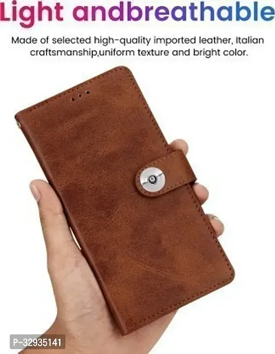 A Flip Cover for Vivo Y30 Brown Dual Protection-thumb5