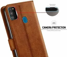 A Flip Cover for Samsung Galaxy M21 Brown Dual Protection Pack of 1-thumb3