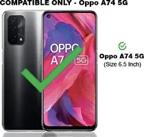 A Flip Cover for Oppo A74 5G Brown Dual Protection-thumb1