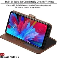 Flip Cover for Xiaomi Redmi Note 7 Brown Dual Protection-thumb2