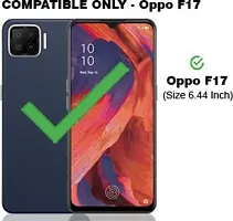 A Flip Cover for Oppo F17 Brown Dual Protection-thumb1