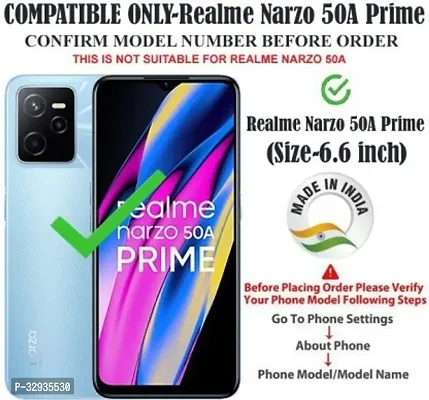 A Flip Cover for Realme Narzo 50A Prime Brown Dual Protection-thumb2