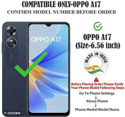 A Flip Cover for OPPO A17 Blue Dual Protection-thumb2