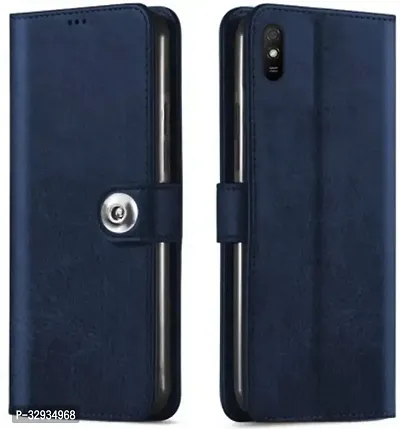 Flip Cover for Mi Redmi 9A Blue Dual Protection-thumb0