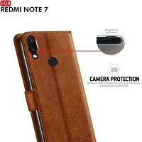 Flip Cover for Xiaomi Redmi Note 7 Brown Dual Protection-thumb3