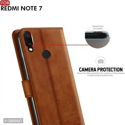 Flip Cover for Xiaomi Redmi Note 7 Brown Dual Protection-thumb4