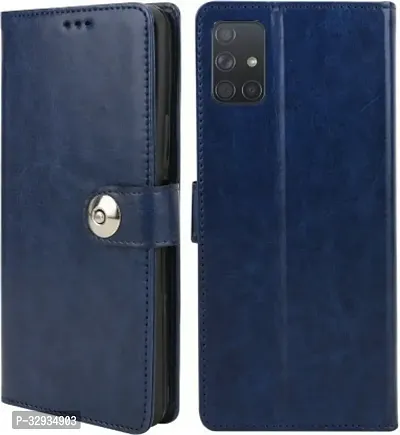 A Flip Cover for Samsung Galaxy M51 Blue Dual Protection-thumb0