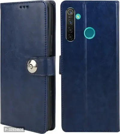 A Flip Cover for Realme 5 Blue Dual Protection