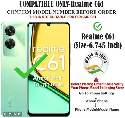 A Flip Cover for Realme C61 Brown-thumb2