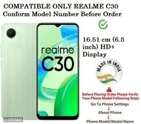 A Flip Cover for Realme C30 Blue Dual Protection-thumb2