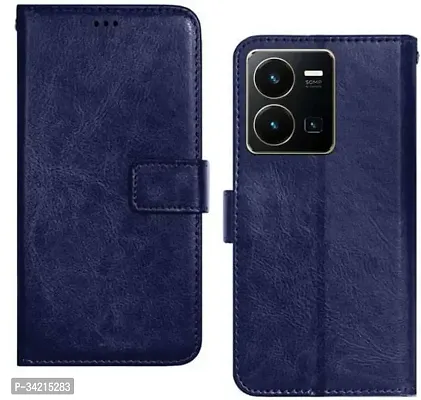 Stylish Artificial Leather Flip Cover for Vivo Y35, V2205,y35, Vivo Y35-thumb0