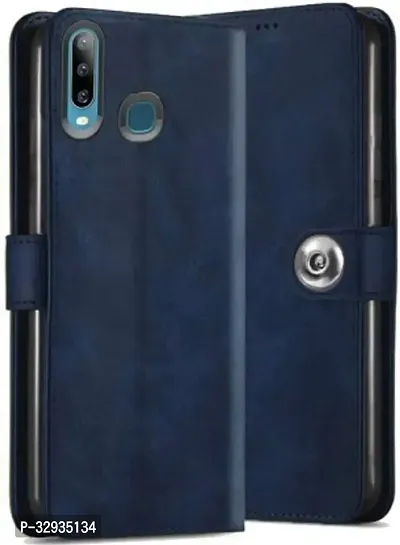 A Flip Cover for Vivo Y12 Blue Dual Protection-thumb0