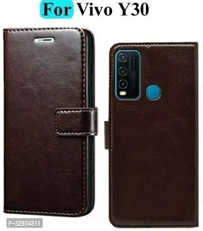 A Flip Cover for VIVO Y22  V2207 Black-thumb0